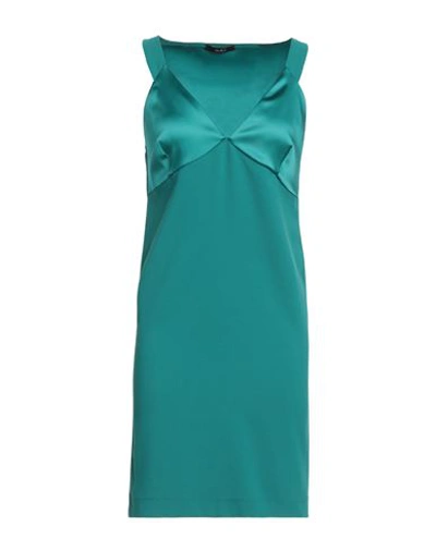 Shop Carla G. Woman Mini Dress Green Size 10 Acetate, Viscose, Elastane