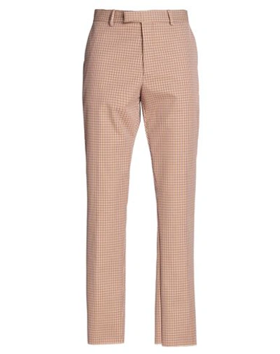 Shop 8 By Yoox Cotton Blend Micro-fantasy Tailoring Pants Man Pants Camel Size 36 Cotton, Polyamide, Elas In Beige
