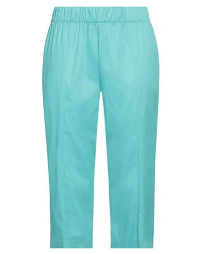 Alessio Bardelle Woman Pants Light Green Size L Cotton, Elastane In Green