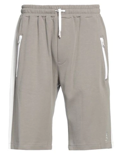 Shop Barba Napoli Man Shorts & Bermuda Shorts Dove Grey Size 44 Cotton, Polyamide