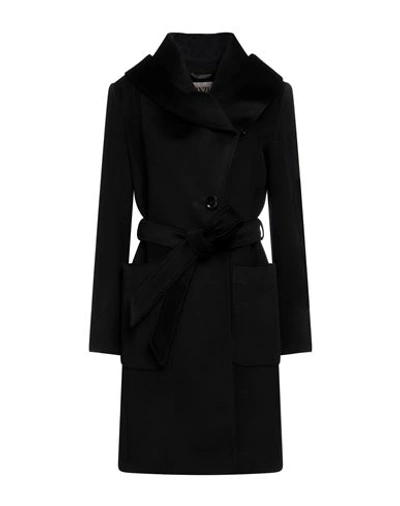 Cinzia Rocca Woman Coat Black Size 14 Wool In Black