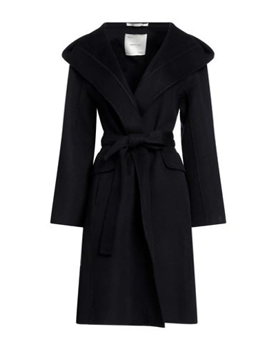 Shop Emma & Gaia Woman Coat Midnight Blue Size 6 Wool, Lyocell, Cashmere