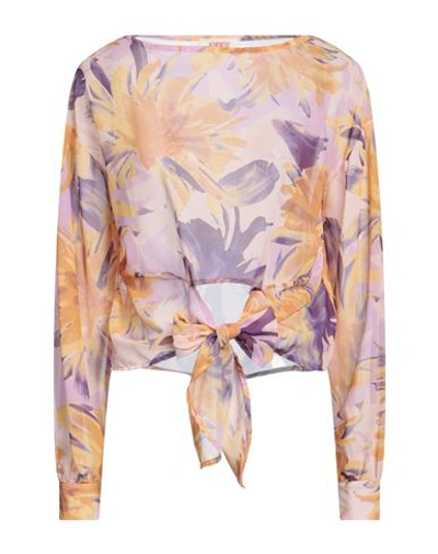 Kontatto Woman Blouse Light Purple Size M Polyester In Purple