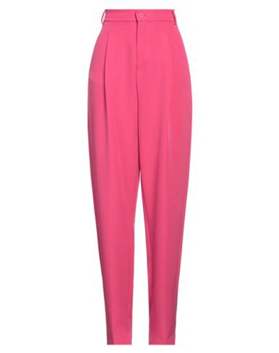 Shop Hinnominate Woman Pants Fuchsia Size L Polyester, Elastane In Pink