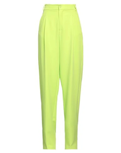 Shop Hinnominate Woman Pants Acid Green Size S Polyester, Elastane