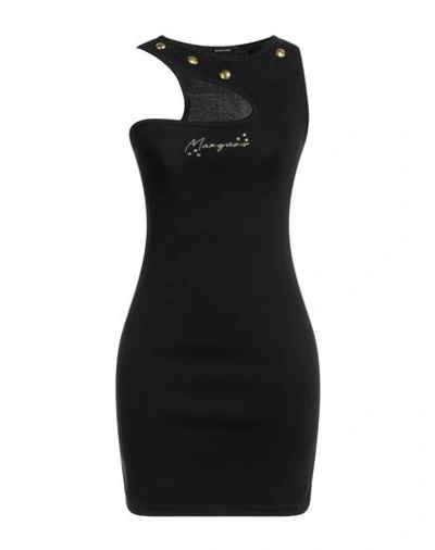 Mangano Woman Short Dress Black Size L Cotton In Black