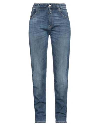 Shop Replay Woman Jeans Blue Size 31w-30l Cotton, Elastane