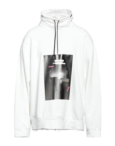 Isabel Benenato Man Sweatshirt White Size M Cotton, Polyester In White