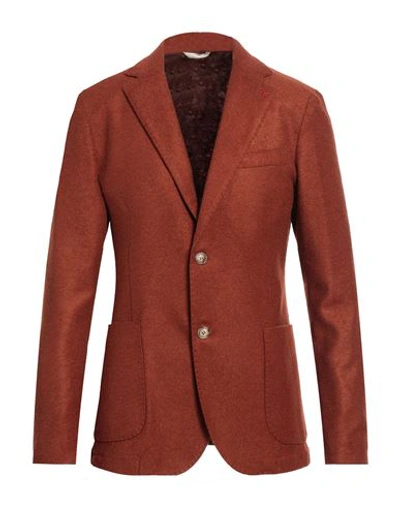 At.p.co At. P.co Man Blazer Brown Size 42 Acrylic, Virgin Wool, Polyester In Brown