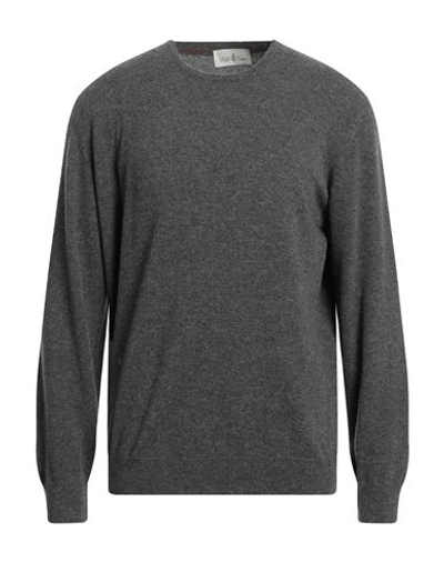 Shop Della Ciana Man Sweater Lead Size 46 Merino Wool, Cashmere In Grey