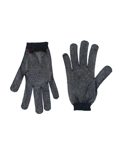 Shop Missoni Woman Gloves Navy Blue Size M Nylon, Polyester