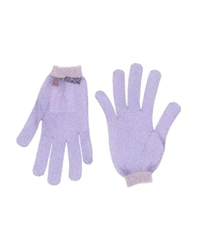 Shop Missoni Woman Gloves Lilac Size M Nylon, Polyester In Purple