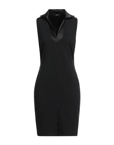 Shop Carla G. Woman Mini Dress Black Size 4 Acetate, Viscose, Elastane