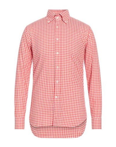 Shop Alessandro Gherardi Man Shirt Tomato Red Size 16 ½ Cotton
