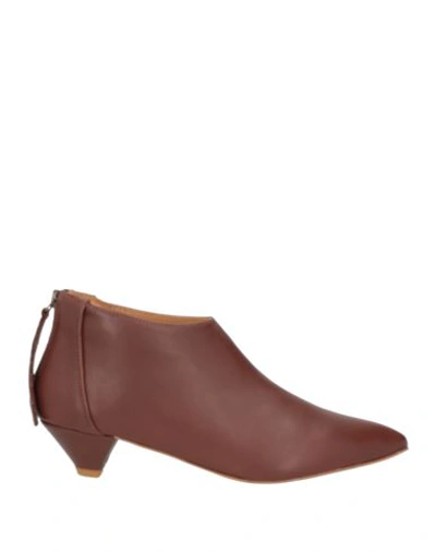 Shop Parisienne Woman Ankle Boots Brown Size 11 Soft Leather