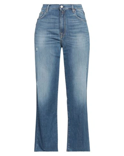 Shop Replay Woman Jeans Blue Size 30w-28l Cotton, Modal, Polyester, Elastane