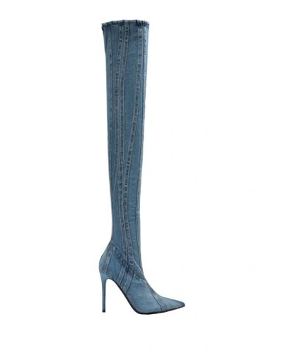 Shop Diesel D-yucca Otk Woman Boot Blue Size 8.5 Cotton
