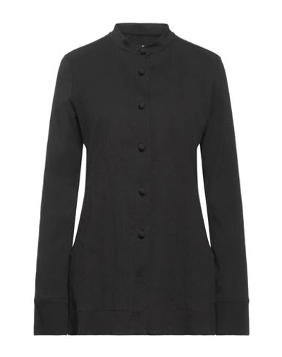 Shop Jil Sander Woman Shirt Black Size 4 Cotton, Polyester