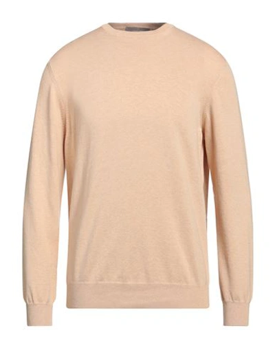 Shop Cruciani Man Sweater Apricot Size 44 Cotton In Orange