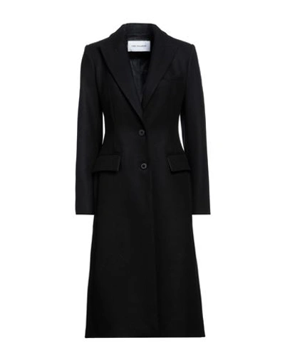 Shop Trussardi Woman Coat Black Size 8 Wool, Polyamide, Polyester