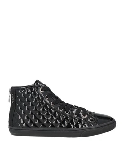 Geox Woman Sneakers Black Size 10 Textile Fibers In Black