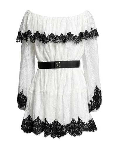 Shop Anna Molinari Woman Mini Dress Ivory Size 2 Viscose, Polyamide In White