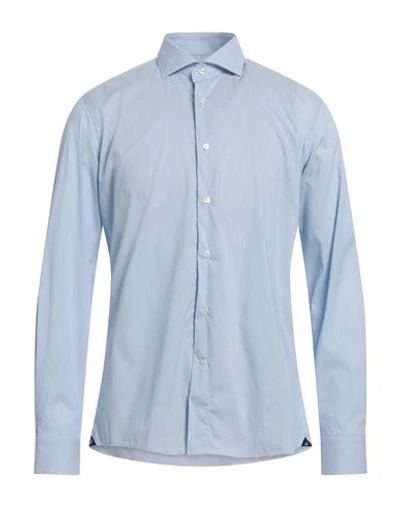 Shop Alea Man Shirt Light Blue Size 16 ½ Cotton, Polyamide, Elastane