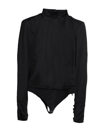 Shop Maria Vittoria Paolillo Mvp Woman Bodysuit Black Size 8 Viscose, Polyester, Polyamide, Elastane