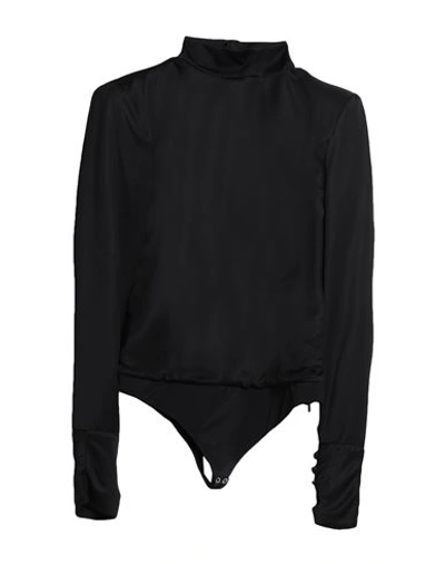 Maria Vittoria Paolillo Mvp Woman Bodysuit Black Size 4 Viscose, Polyester, Polyamide, Elastane In Black