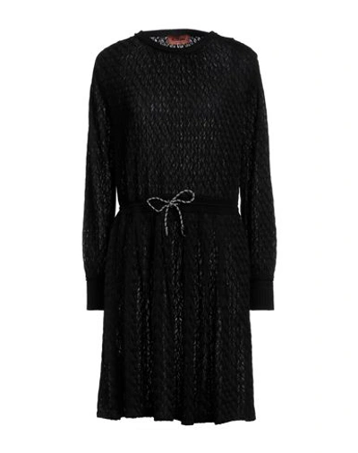 Shop Missoni Woman Midi Dress Black Size 4 Viscose, Wool