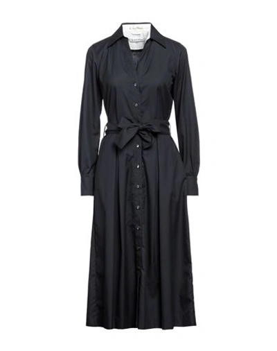 Shop Le Sarte Pettegole Woman Midi Dress Midnight Blue Size 8 Polyester, Cotton