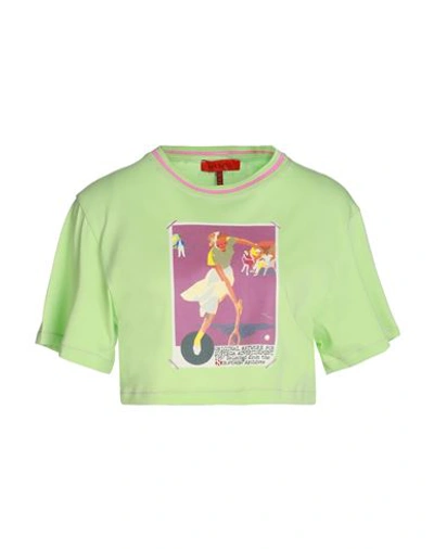 Shop Max & Co. With Superga Woman T-shirt Light Green Size L Cotton