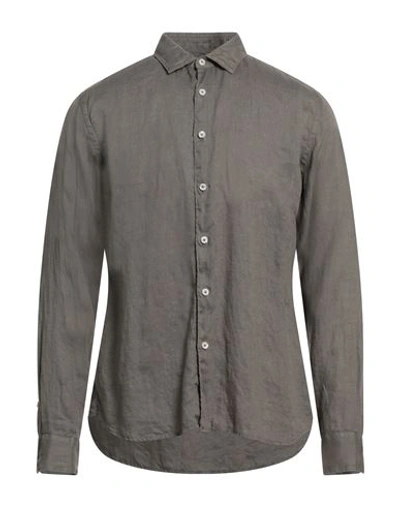 Shop Altea Man Shirt Khaki Size Xxl Linen In Beige