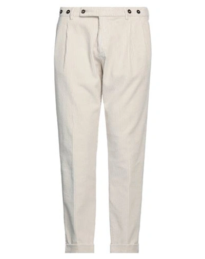 Shop Berwich Man Pants Cream Size 36 Cotton In White