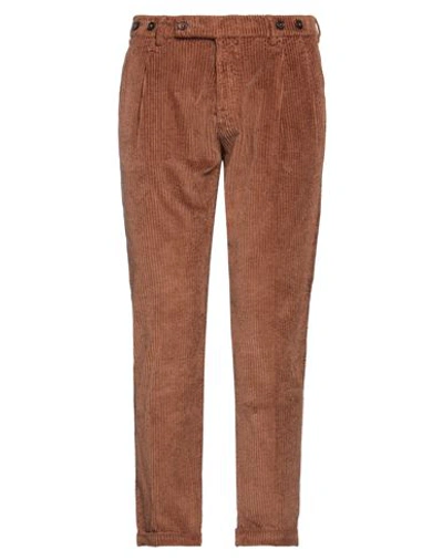 Shop Berwich Man Pants Brown Size 32 Cotton