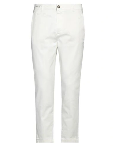 Shop No Lab Man Pants White Size 35 Cotton, Elastane