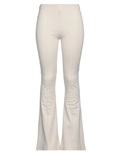 Shop Millenovecentosettantotto Woman Pants Ivory Size Xl Viscose, Polyamide, Elastane In White