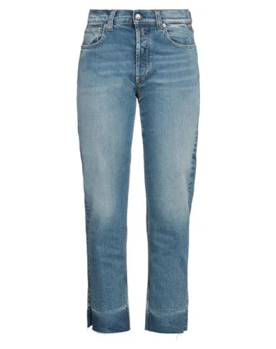 Shop Replay Woman Jeans Blue Size 28w-28l Cotton, Modal, Lyocell, Elastomultiester, Elastane
