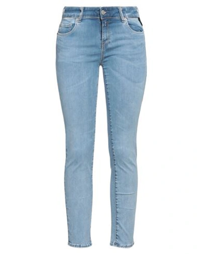 Shop Replay Woman Jeans Blue Size 30w-28l Cotton, Polyester, Elastane