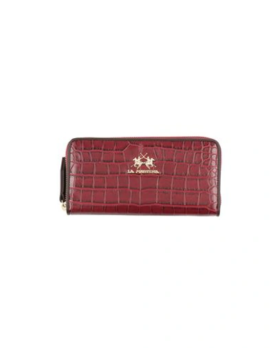 Shop La Martina Woman Wallet Brick Red Size - Polyurethane