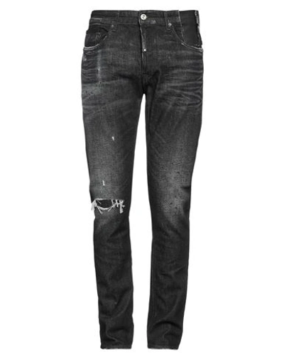 Shop Replay Man Jeans Black Size 28w-32l Cotton, Elastomultiester