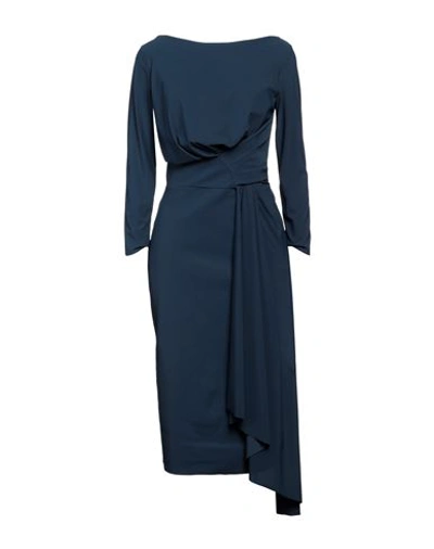 Shop Chiara Boni La Petite Robe Woman Midi Dress Navy Blue Size 6 Polyamide, Elastane