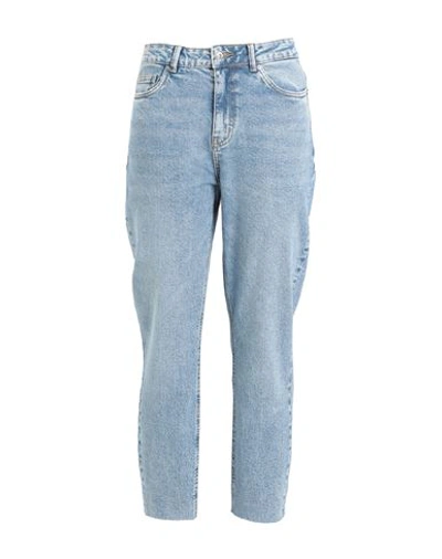 Shop Vero Moda Woman Jeans Blue Size 29w-30l Cotton, Recycled Cotton, Elastane