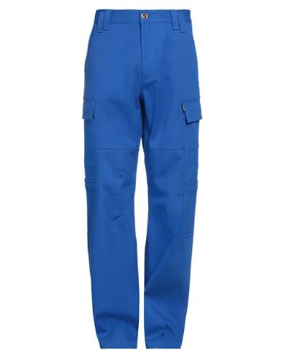 Versace Man Jeans Bright Blue Size 28 Cotton, Elastane In Blue