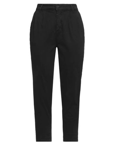 Take-two Woman Pants Black Size 4 Cotton, Elastane In Black