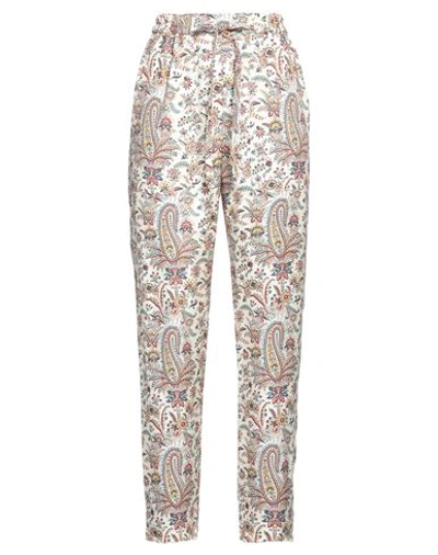 Shop Etro Woman Pants Ivory Size 6 Viscose In White