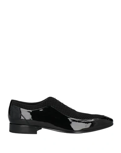 Shop Giovanni Conti Man Lace-up Shoes Black Size 8 Soft Leather