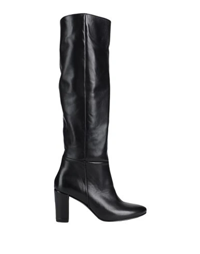 L'arianna Woman Boot Black Size 10 Soft Leather In Black