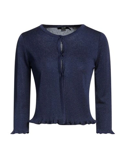 Shop Seventy Sergio Tegon Woman Cardigan Midnight Blue Size M Viscose, Polyester, Polyamide