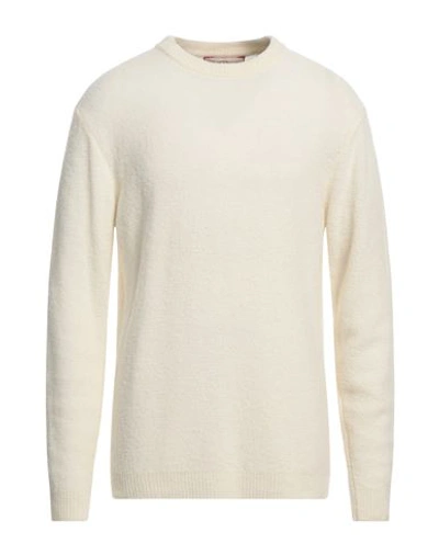 Shop Wool & Co Man Sweater Ivory Size L Wool, Polyamide In White